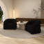 Fauteuil demi-tonneau rembourré et pivotant-583774002