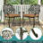 9-Piece Outdoor Patio Dining Set For 8, All Weather Cast Aluminum Patio Funiture Table And Chairs Set- 94.5" Rectangular Table And 8 Chairs For Garden, 2" Umbrella Hole-1231191807