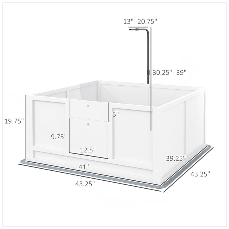 Boîte de mise bas spacieuse pour chien avec support de lumière rétractable, rail pour cochon et porte réglable pour les petites et les grandes races
