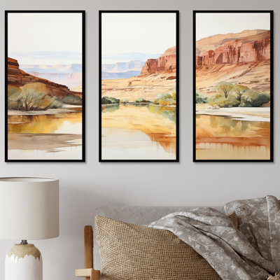 «Minimalisme Canyon View - Canyon», ensemble d'art sur toile