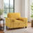 Convertible Yellow Corduroy Tufted Sofa Bed Chair 3-In-1 Pull Out Multi-Functional Sleeper Single Chair Bed With 2 Soft Pillows, USB Outlet and  Cup Holder-1458289990