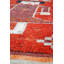 Tapis unique orange / tangerine / framboise / gris de 3 pi 6 po x 11 pi pictural Herki