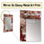Rose et blanc, dentelle romantique, chuchotement de fleurs - miroir mural floral, miroir décoratif floral, impression d'art en métal-24551059