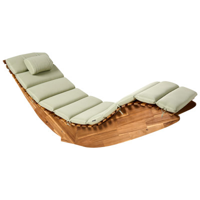 BRESCIA PREMIUM 176cm Long Acacia Single Chaise with Cushions