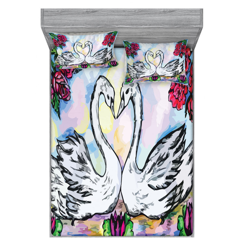 Microfiber Sheet Set, Queen Sheet Set with Fitted Sheet