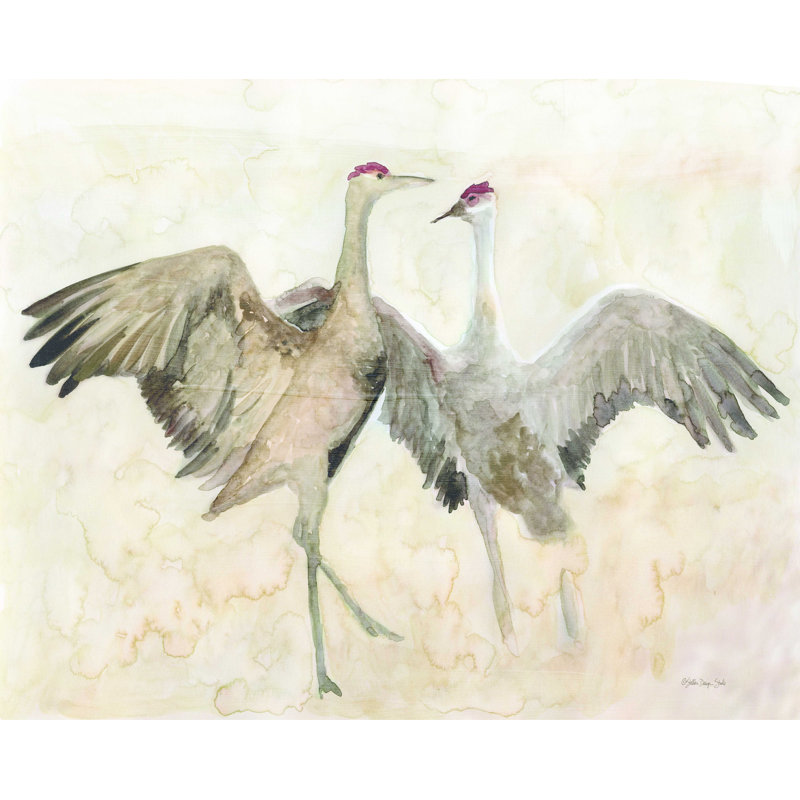 Sandhill Cranes 1 - impression sur toile tendue, H 12 po x l 16 po