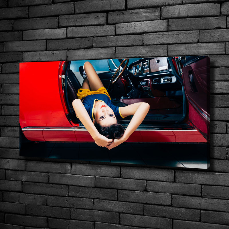 A Woman In The Car - Print, 50cm H x 100cm W, Wrapped Canvas