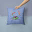Coussin intérieur/extérieur bleu de crabe