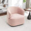 Fauteuil demi-tonneau pivotant rembourré Tybias-614981183