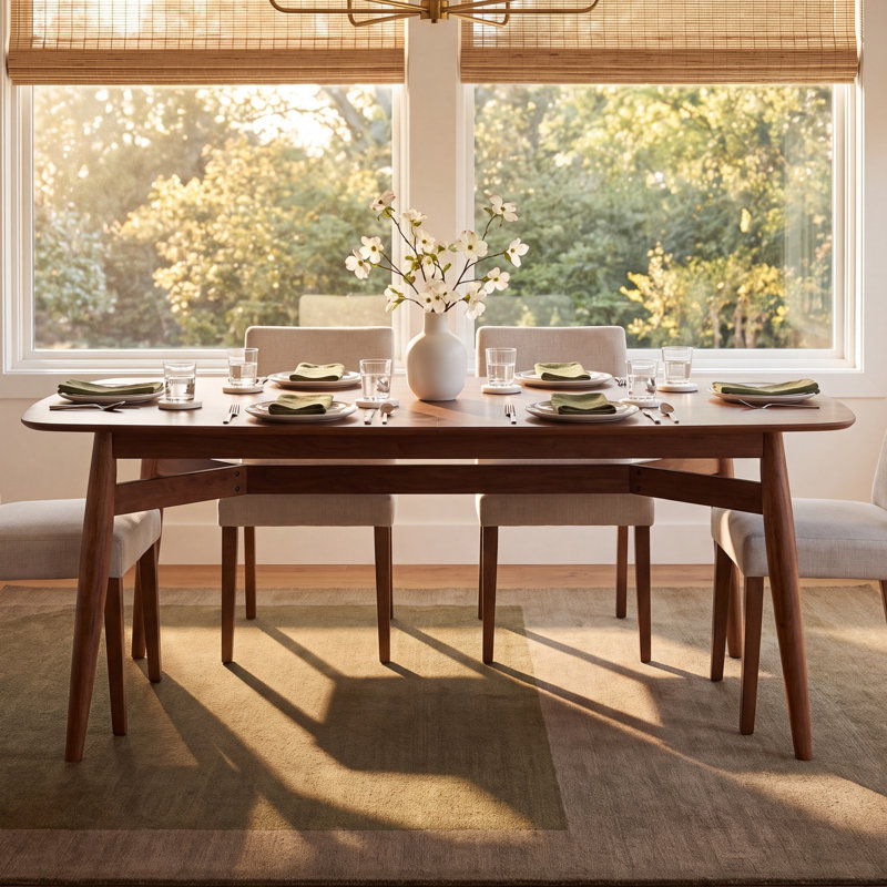 Valletta Ash Solid Wood Base Dining Table