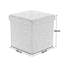38cm Square Footstool Ottoman with Storage