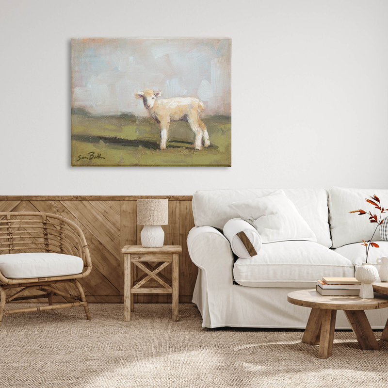 «Baby Lamb Lamb» par Sara Baker, H 36 po x l 48 po x P 1,5 po