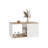 Adele 31" Wide Coffee Table With Three Shelves White - Natural Oak