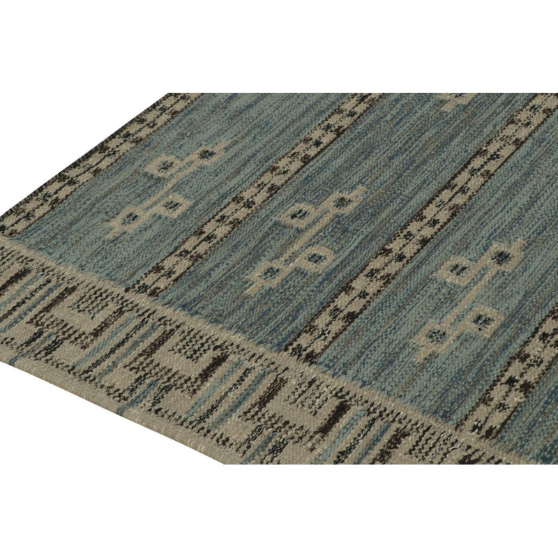 Scandinavian Wool Geometric Area Rug, Rectangle 5' x 7'
