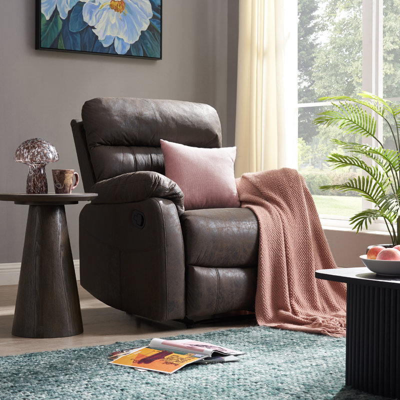 Kearrah 88cm Wide Standard Recliner, Brown