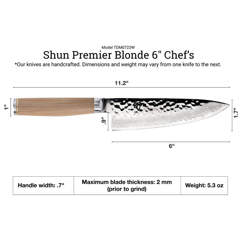 Premier Blonde Chef's, 6"