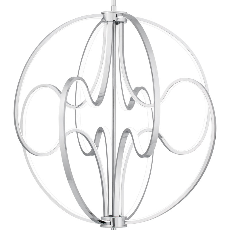 Stamatoula 1 - Light LED Geometric Pendant, Polished Chrome