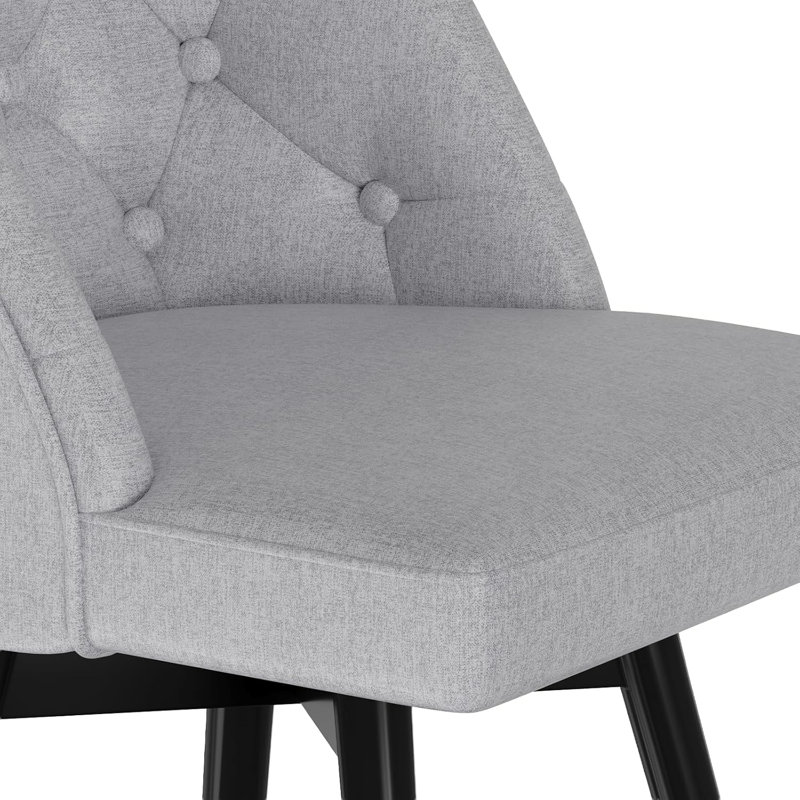 Tabouret de bar pivotant à 360 ° à hauteur de comptoir, tissu performance rembourré avec dossier, ensemble de 2, cuisine moderne et sièges de salle à manger