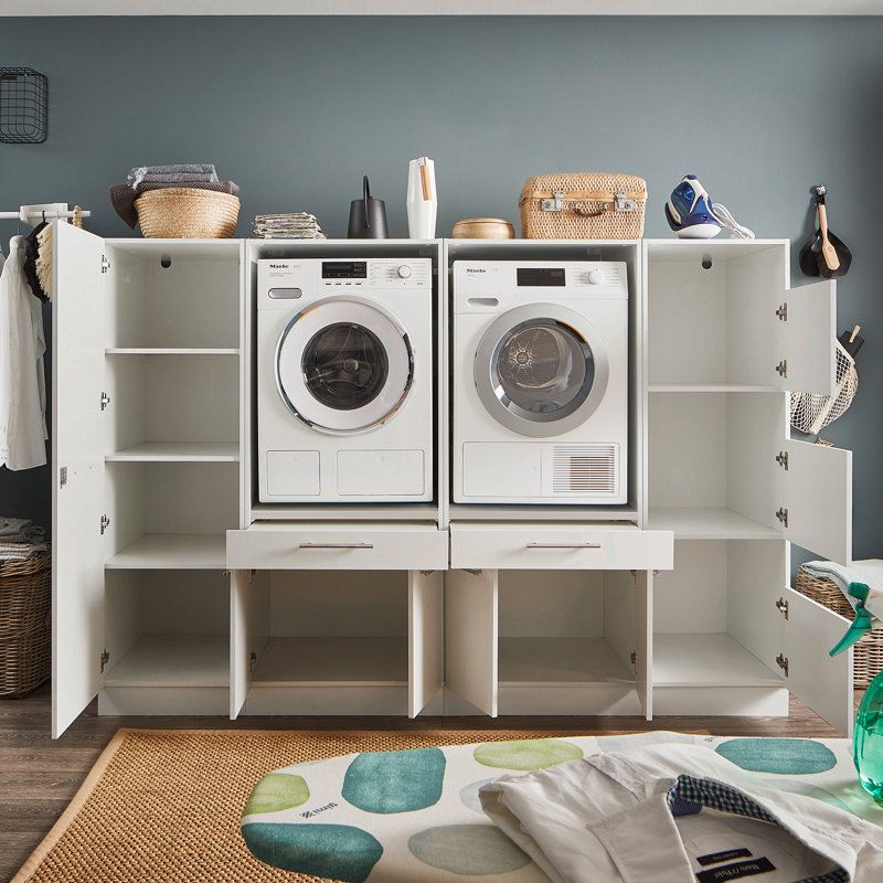 Laundreezy D Utility Unit - 235 x 162 cm, White