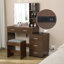 Grand ensemble de coiffeuse avec miroir lumineux et station de recharge-80827951