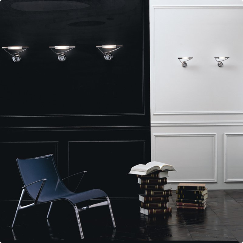 Wing 1-Light Armed Sconce, Chrome Plated, Right Extending