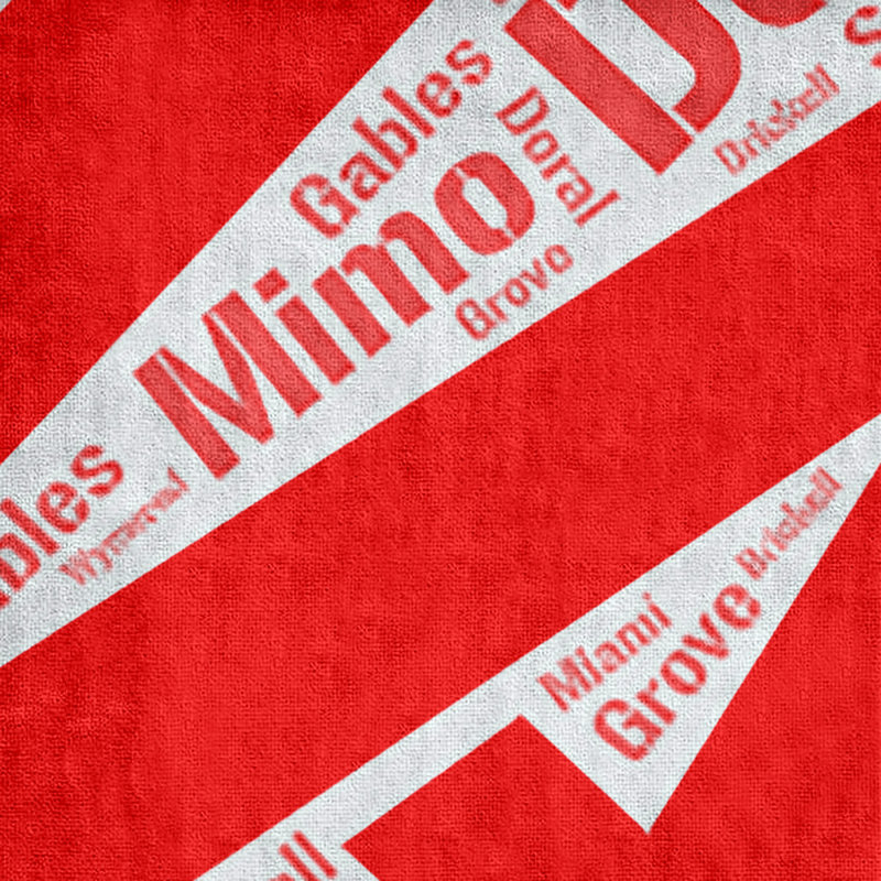 Bath Towel, Red, Microfiber, Miami