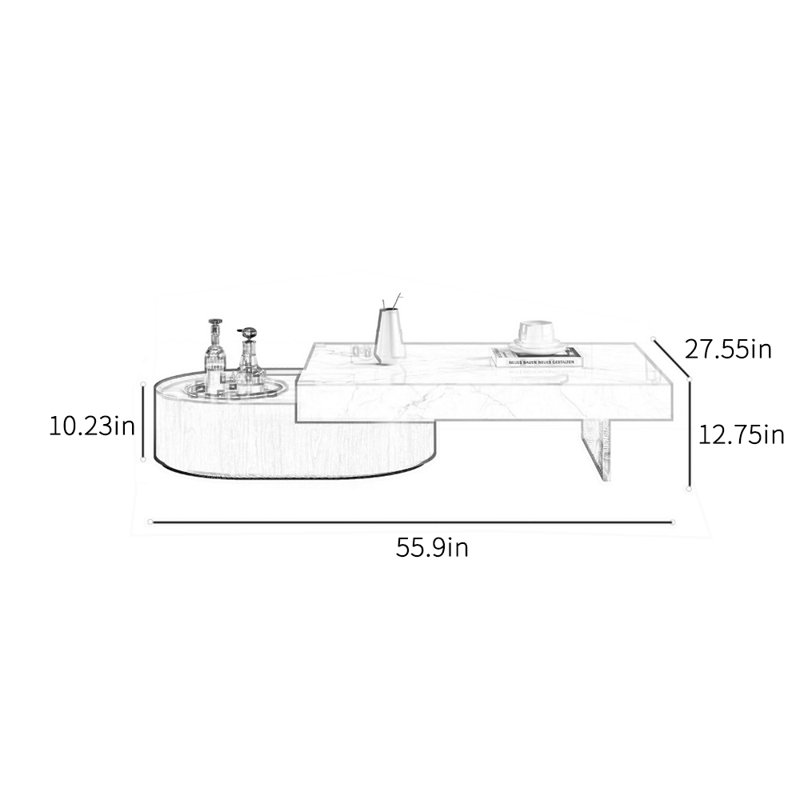 Table basse Minimalist Light Luxury Design Sense