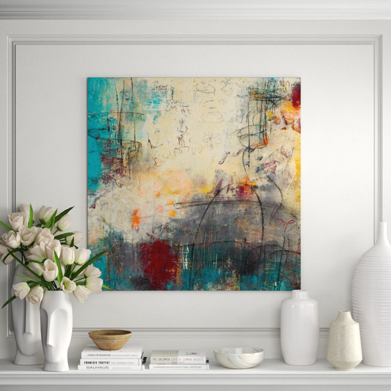 Kaleidoscope III Painting by Ann Golumbuk, 40" H x 40" W x 1.5" D, Plexi
