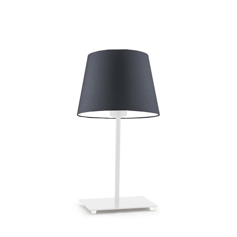 Asaun Metal Table Lamp, White, Graphite