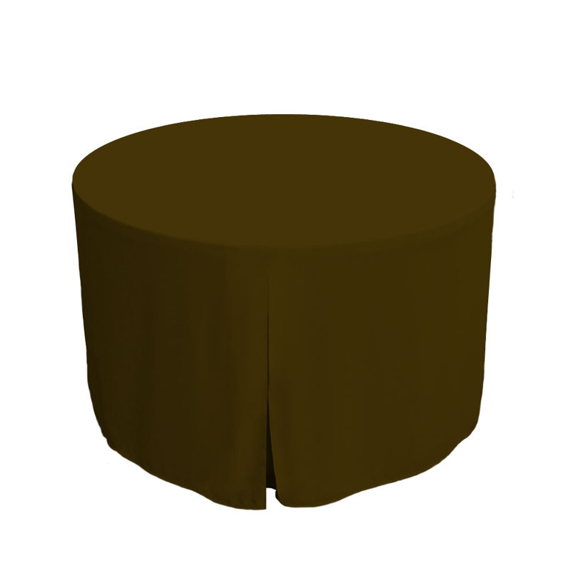 Tablevogue Round Table Cover, Chocolate, 48" L x 48" W