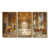 Toile avec cadre flottant or