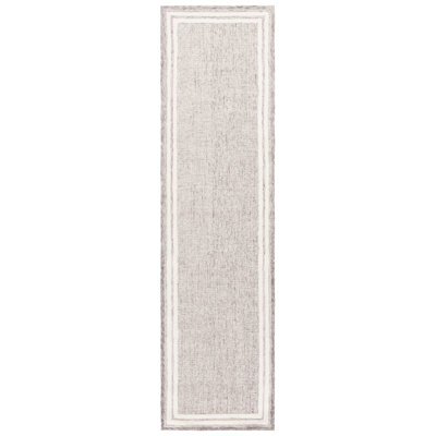 Faheema Ebony Hand Tufted Wool/Cotton Rug in Ivory/Gray