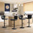 Mid-Century Modern Faux leather Low Back Swivel Adjustable Height Bar Stool Upholstered Counter Stool with Metal Frame-153978501-134297077