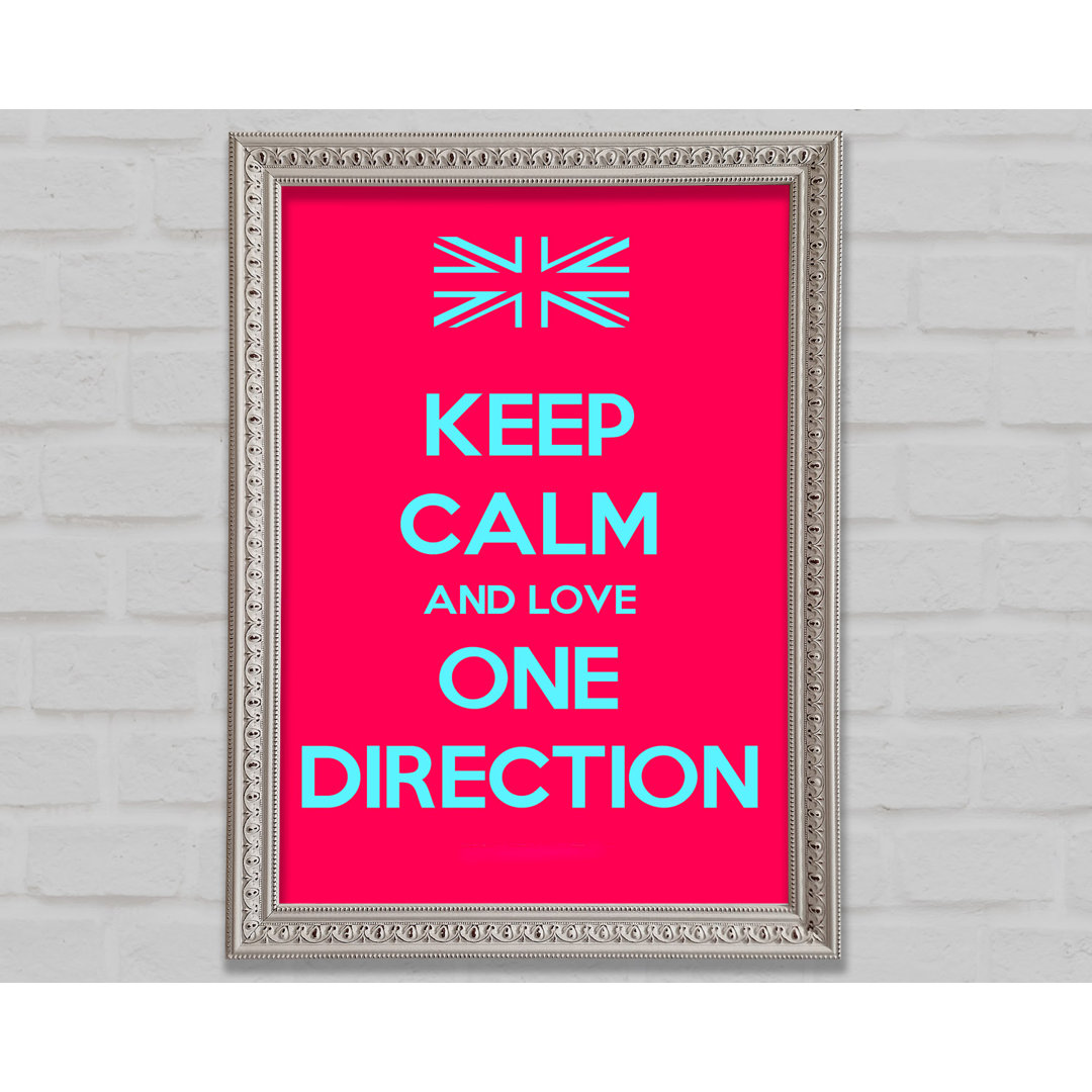 Gerahmter Kunstdruck Keep Calm One Direction