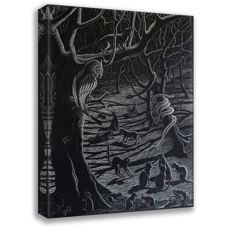 Scholastica by M.C.Escher Gallery Wrapped Canvas, 24" H x 17" W