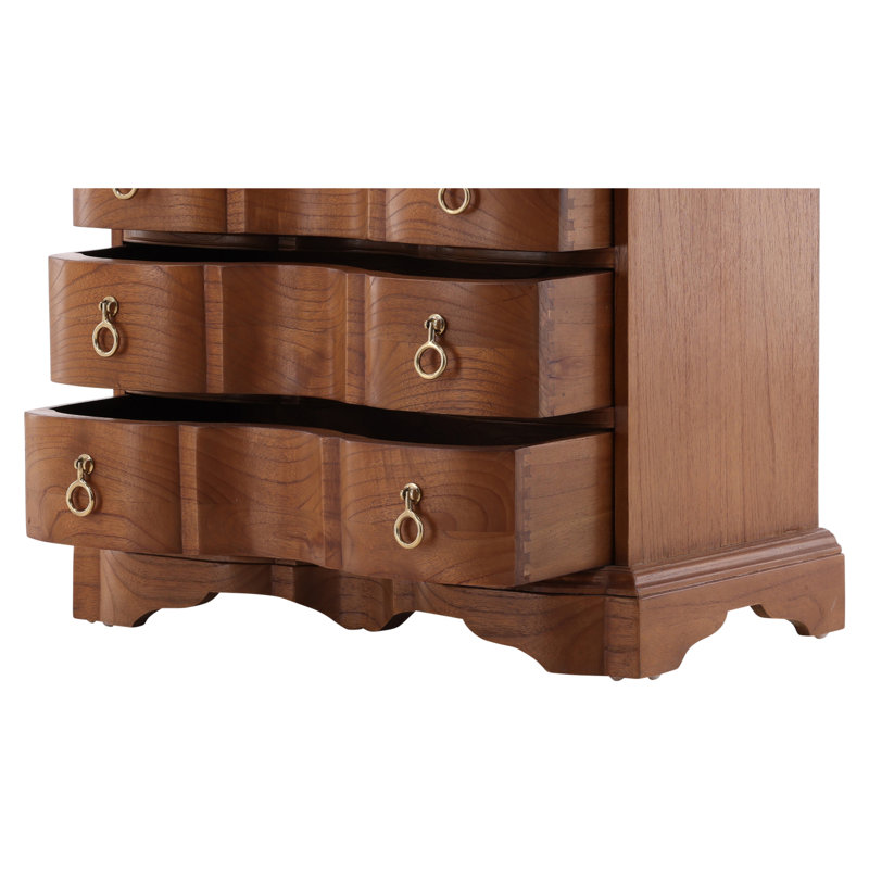Furniture Classics Zepoli Natural Mahogany Brass Chest