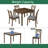5 Piece Square Dining Set With 4 Chairs