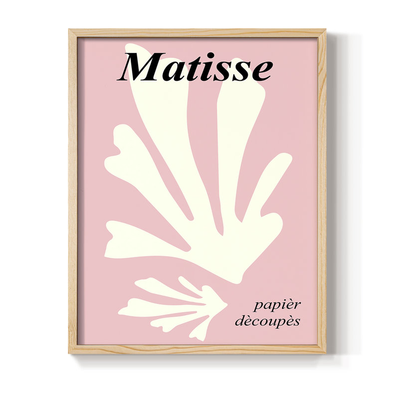 Matisse CECLVI, reproduction d'art encadrée - bois massif, Naturel, H 11 po x l 9 po