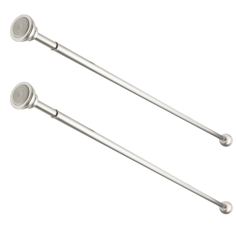 Tringle à rideaux simple à ressort Tavernier, Nickel satiné, 36 à 54 po