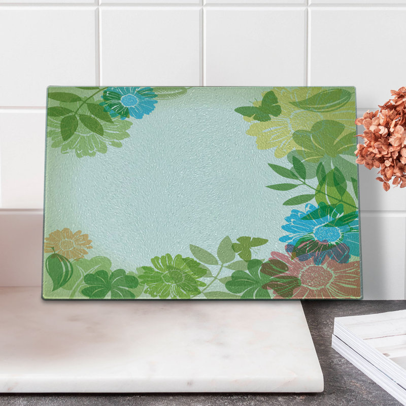 Multicolore planche à découper en verre trempé Ambesonne