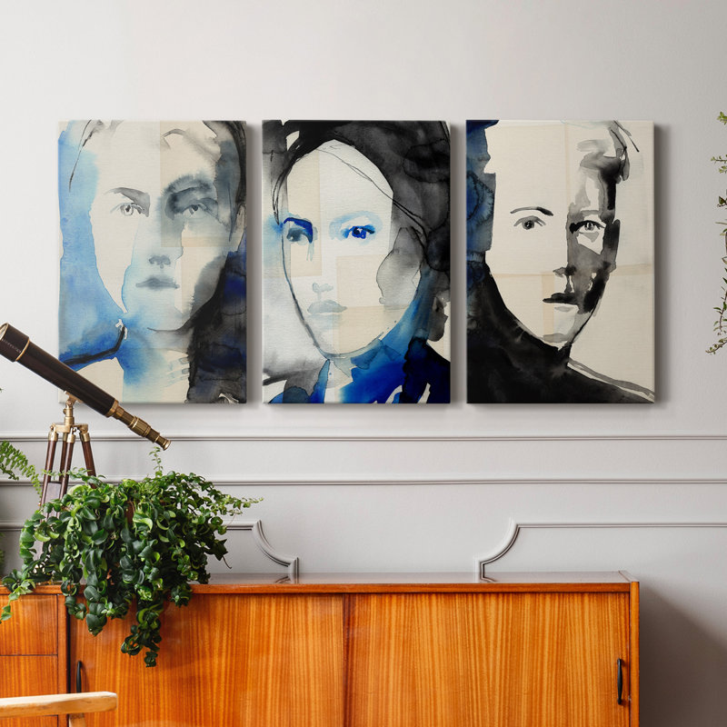 «Tilda's Gaze I», ensemble de 3 toiles tendues, H 36 po x l 72 po x P 1 po