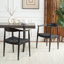 Chaise de salle à manger avec accoudoirs en cuir Kazbah-33710583