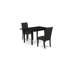 L'ensemble de table de salle à manger moderne 3 pièces comprend une table rectangulaire en bois avec feuille papillon et 2 chaises Parson en tissu de couleur noire, 32 x 54 pouces, noir-1144581400-1144581405-1144581402