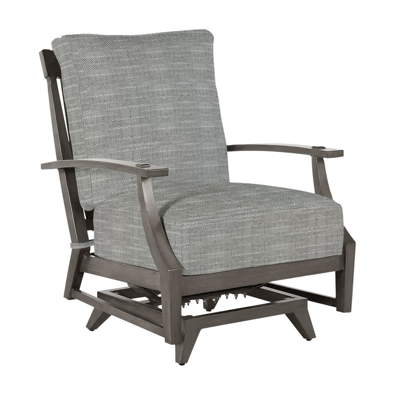 Méridienne Croquet Aluminium Spring - Gris ardoise, Pas de soudure, InsideOut® Rollo ‑ lin argent, Gris ardoise
