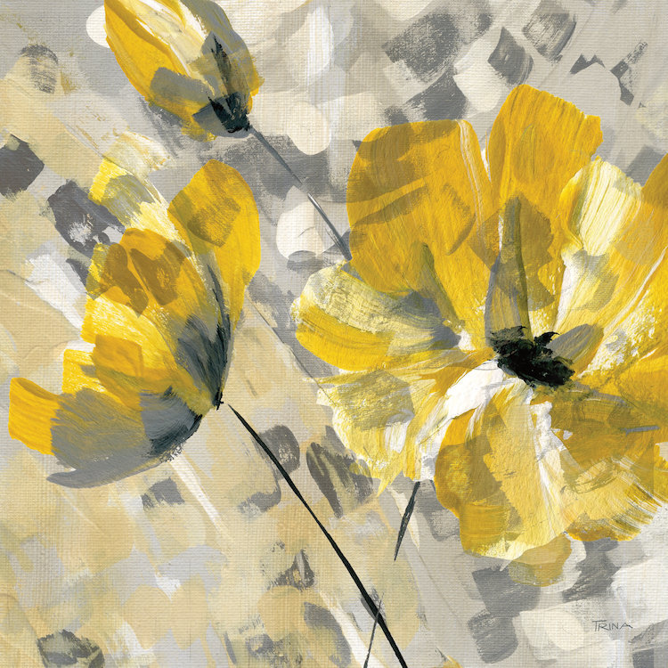 « buttercup ii » par katrina craven, reproduction d’art sur toile tendue, H 37 po x l 37 po x P 1,5 po
