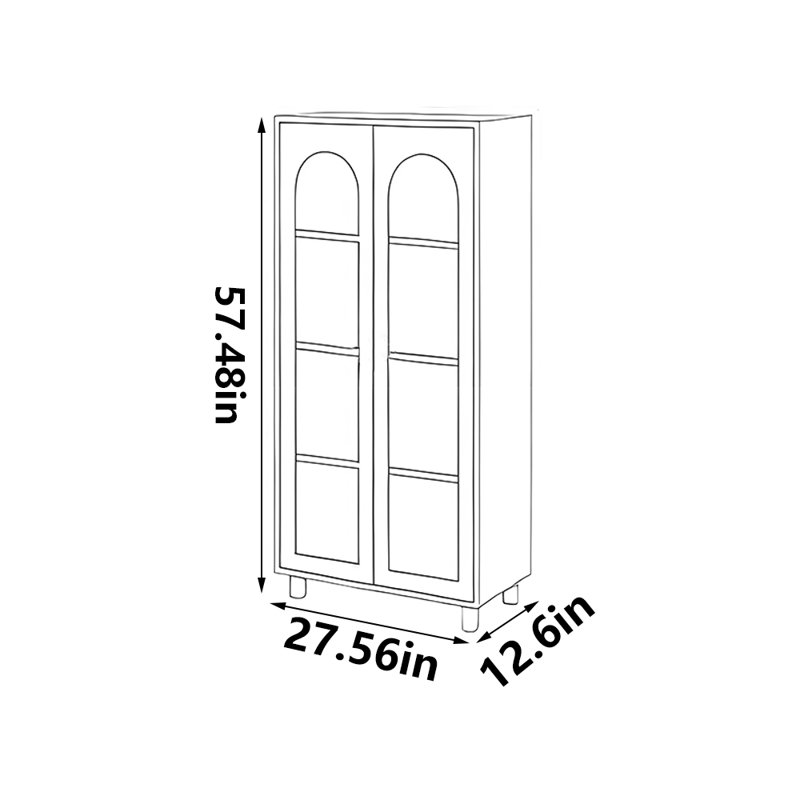 57.48'' H x 27.56'' W Standard Bookcase, Brown