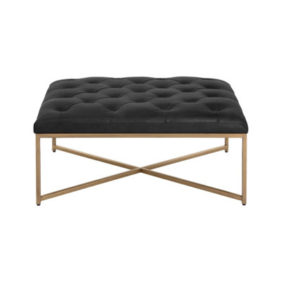 Endall Square Leather Ottoman