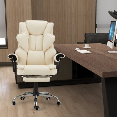 Executive Office Chair with 6-point Massage, Footrest