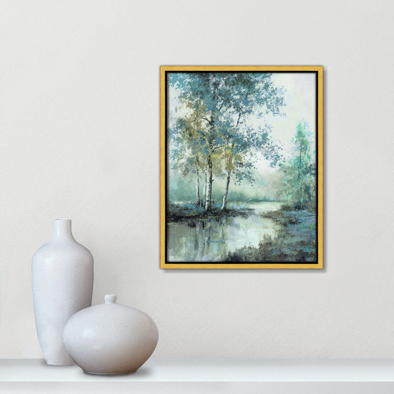 «Spring's Grace II» par T.C. Chiu, H 15,5 po x l 12,5 po, Doré