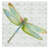 Deagen 'Dragonfly Bliss 3' Print on Wrapped Canvas-30360219